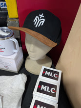 Load image into Gallery viewer, Black and Caramel Snapback Cap