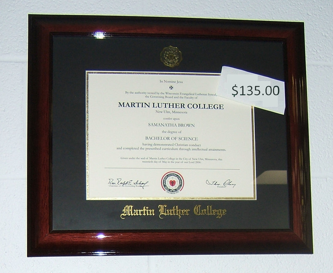 MLC Diploma Frame - Mahogany